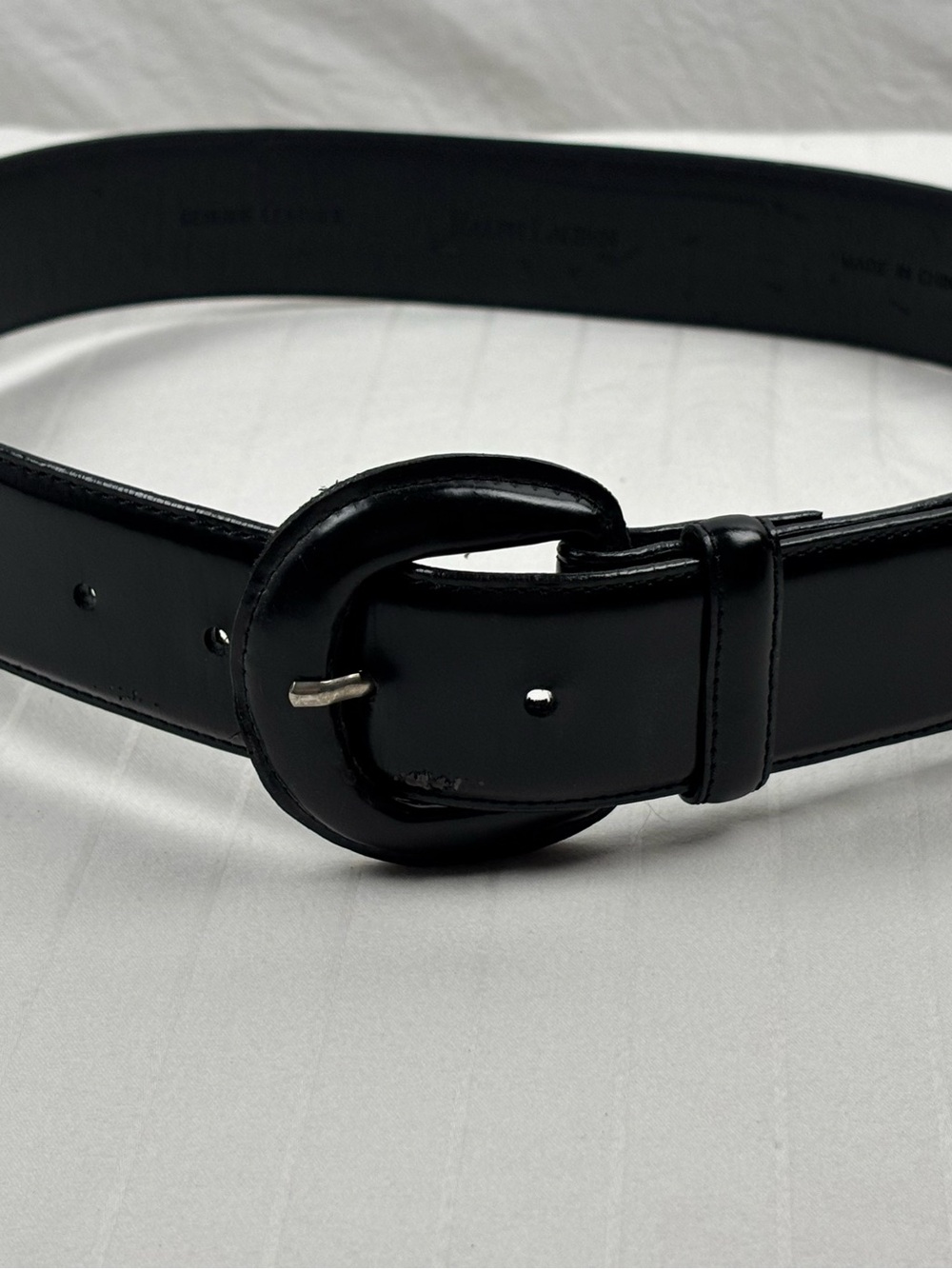 Ralph Lauren women’s 34.75 inch leather Classic Black  Round-Buckle Women's Belt